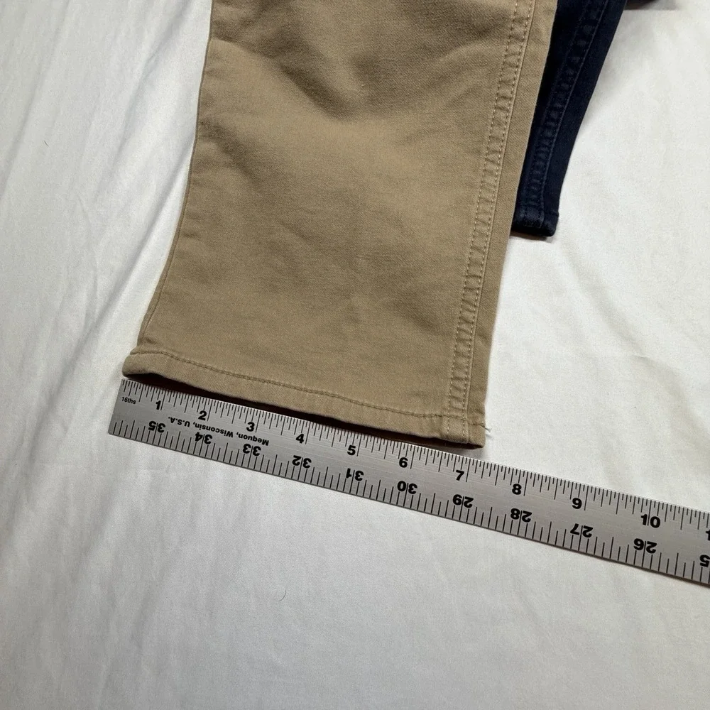 Lot Of 2 Banana Republic Travelers 32x32 Slim Fit 1 Navy 1 Khaki  5Pocket Pants
